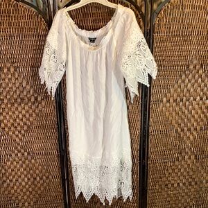 Vintage Lilah Grace Lace Trimmed Dress Size S/M